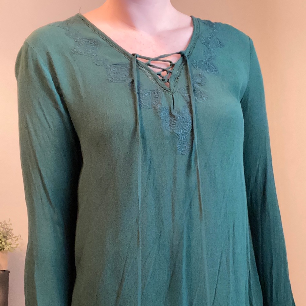 Green Mini Dress - Picture 2 of 5